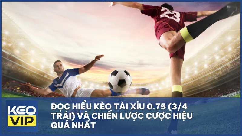 Kèo tài xỉu 0.75 (3/4 trái)