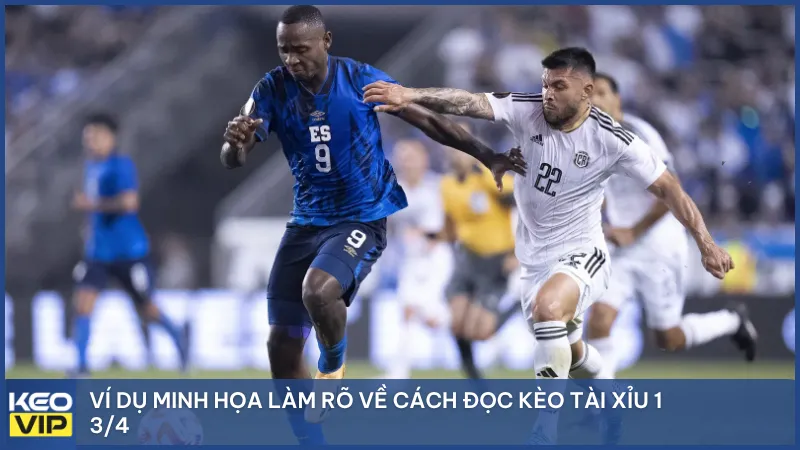 Ví dụ minh họa kèo tài xỉu 1.75 giúp người chơi hiểu rõ cách tính tiền thắng – thua.