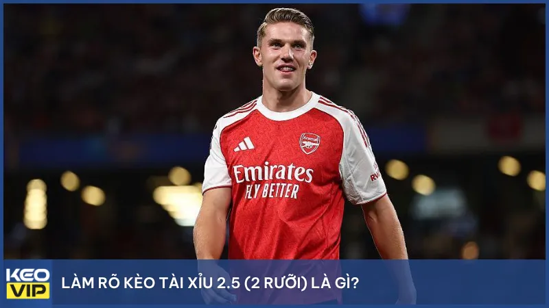 Kèo tài xỉu 2.5 (2 rưỡi) là kèo dự đoán tổng số bàn thắng từ 3 bàn trở lên hay 2 bàn trở xuống