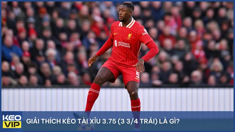 Kèo tài xỉu 3.75 (3 3/4 trái) xuất hiện trên bảng tỷ lệ với ký hiệu 3.75