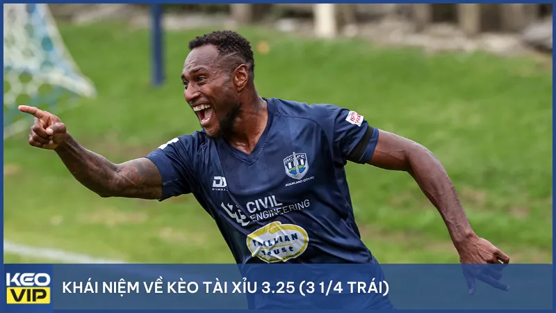 Kèo tài xỉu 3.25 (3 1/4 trái) là một dạng kèo để đoán tổng số bàn tắng nằm giữa 3 và 3.5 bàn