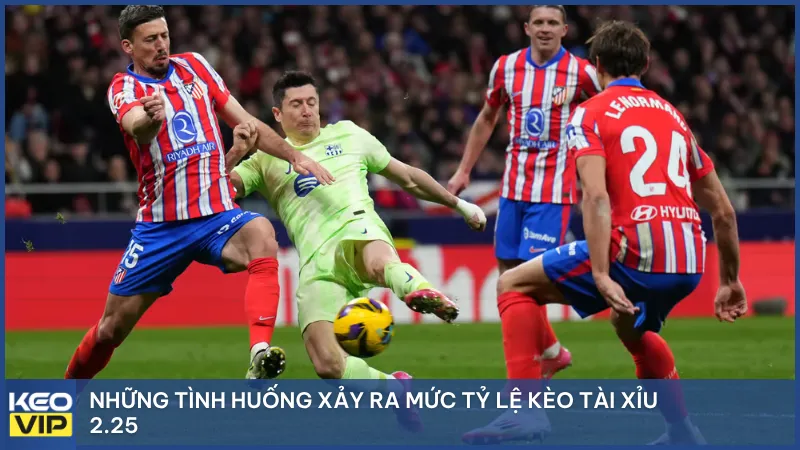 Những tình huống xảy ra mức tỷ lệ kèo tài xỉu 2.25