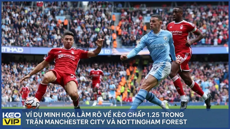 Phân tích ví dụ trận đấu giữa Man City và Nottingham để hiểu rõ cách tính và kết quả khi chọn kèo này.