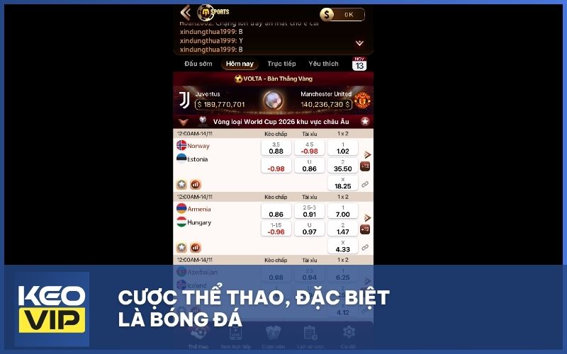 Cược thể thao, đặc biệt là bóng đá
