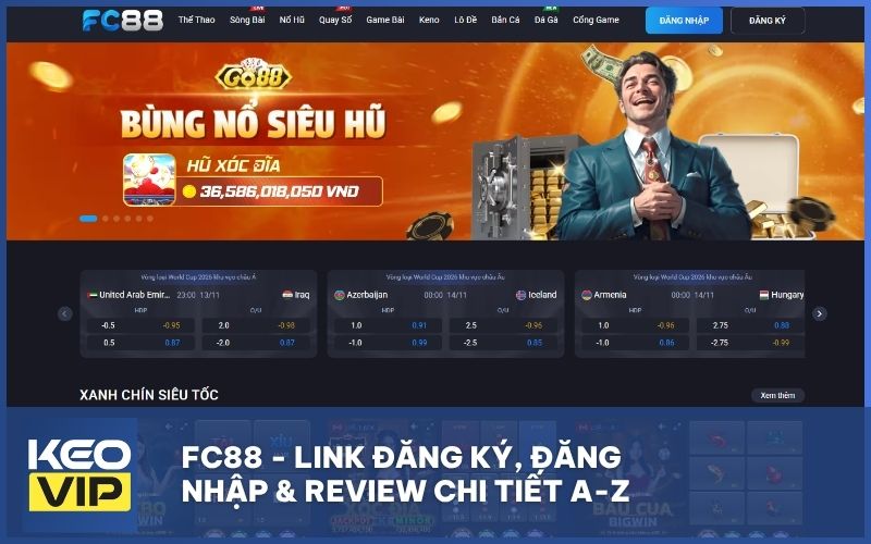 FC88 - Link Đăng Ký, Đăng Nhập & Review Chi Tiết A-Z