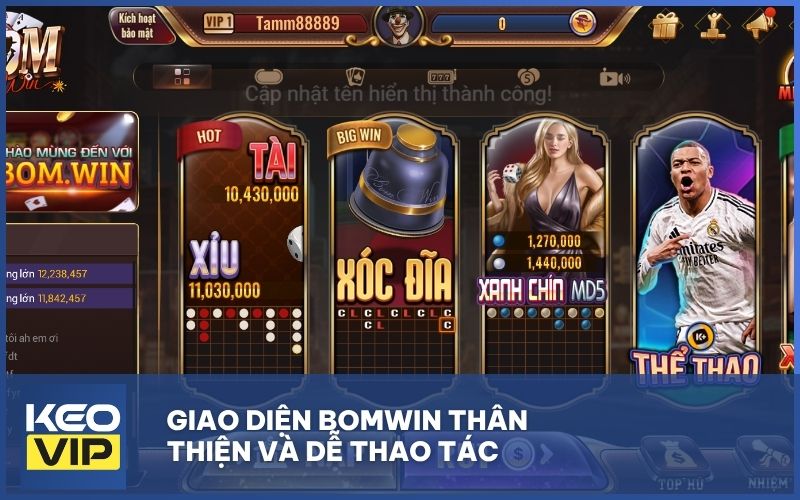 giao dien bomwin than thien - BOMWIN – Nhà cái cá cược bóng đá uy tín với tỷ lệ kèo hấp dẫn nhất hiện nay