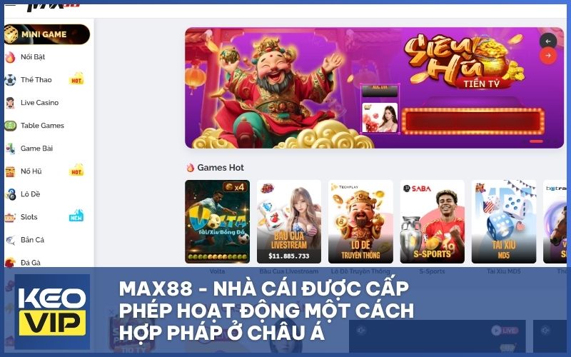 Đôi nét về MAX88 - Nhà cái được cấp phép hoạt động một cách hợp pháp ở Châu Á