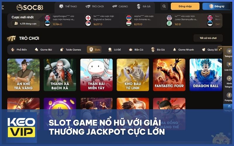 Slot game nổ hũ với giải thưởng jackpot cực lớn