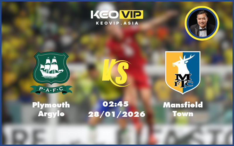 plymouth argyle mansfield town 28 01 hang 3 anh - Nhận định soi kèo Plymouth Argyle gặp Mansfield Town 02:45 ngày 28/01/2026 tại Hạng 3 Anh