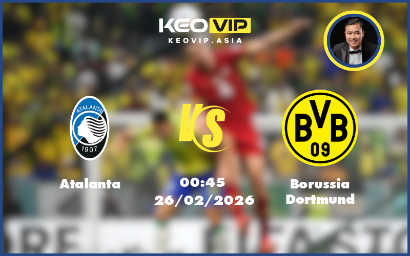 Nhận định soi kèo Atalanta – Borussia Dortmund 00:45 ngày 26/02/2026 tại C1