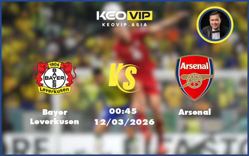 Nhận định soi kèo Bayer Leverkusen – Arsenal 00:45 ngày 12/03/2026 tại C1