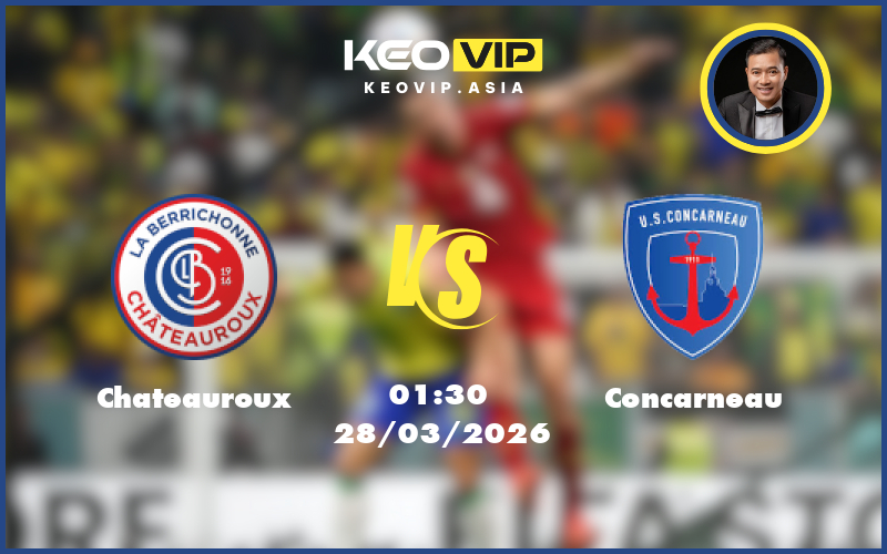 Nhận định soi kèo Chateauroux gặp Concarneau 01:30 ngày 28/03/2026 tại Hạng 3 Pháp