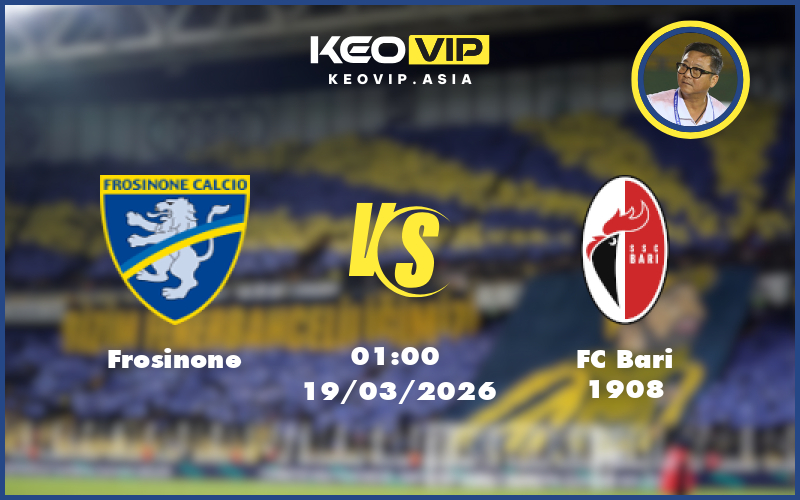 Nhận định soi kèo Frosinone gặp FC Bari 1908 01:00 ngày 19/03/2026 tại Hạng 2 Ý