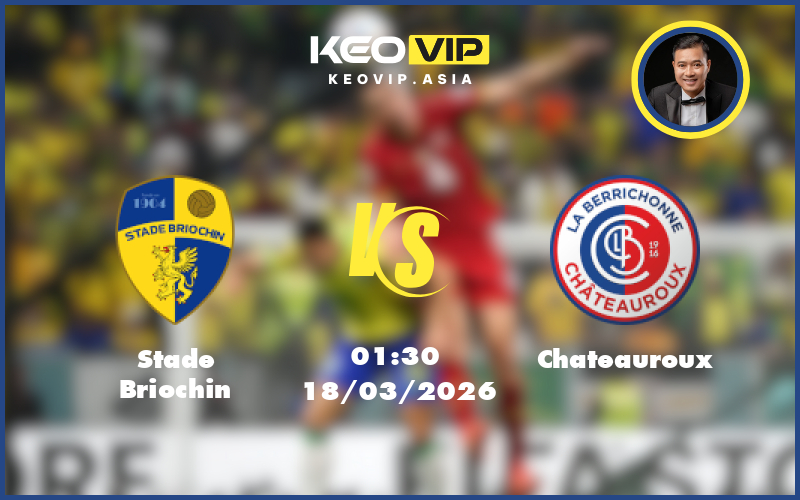 Nhận định soi kèo Stade Briochin gặp Chateauroux 01:30 ngày 18/03/2026 tại Hạng 3 Pháp