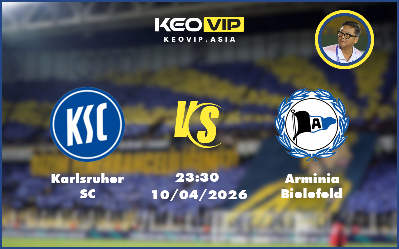 Nhận định soi kèo Karlsruher SC vs Arminia Bielefeld 23:30 ngày 10/04/2026 Hạng hai Đức