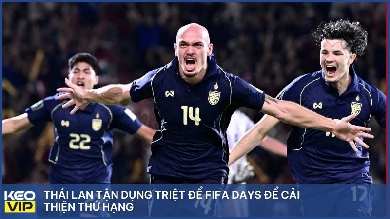 Thái Lan tận dụng triệt để FIFA Days để cải thiện thứ hạng